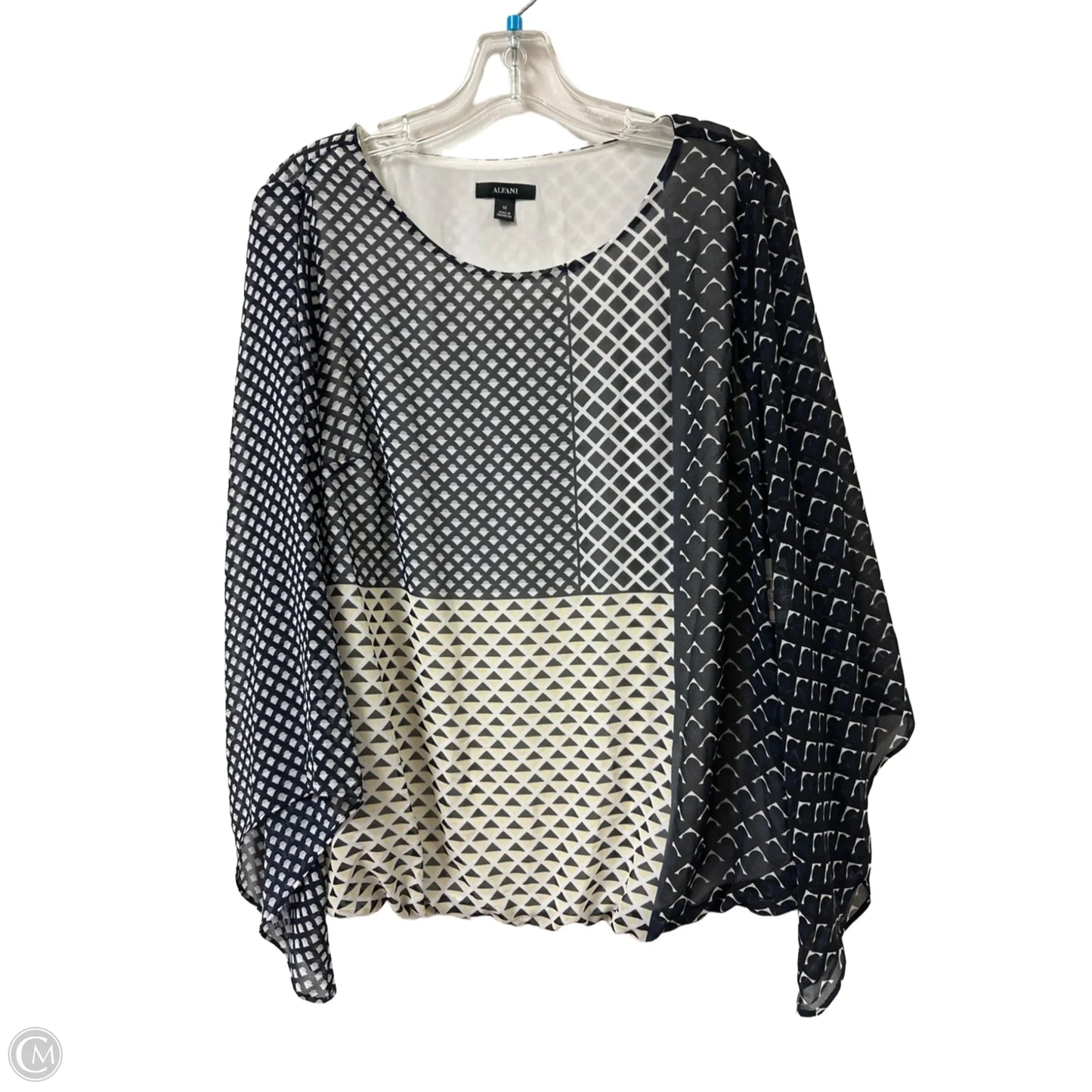 Top Long Sleeve By Alfani In Navy, Size: 1x