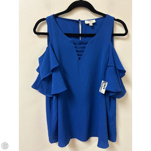 Top Short Sleeve By Umgee In Blue, Size: S
