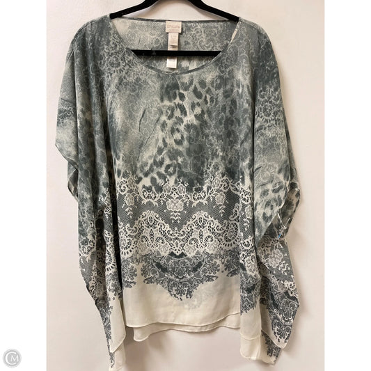 Top Short Sleeve By Chicos In Grey, Size: S
