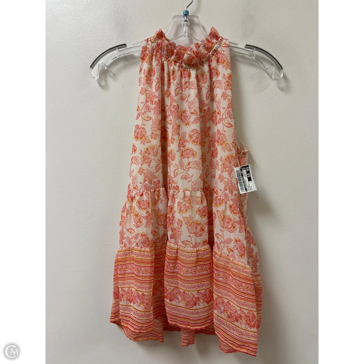 Top Sleeveless By Clothes Mentor In Orange, Size: S