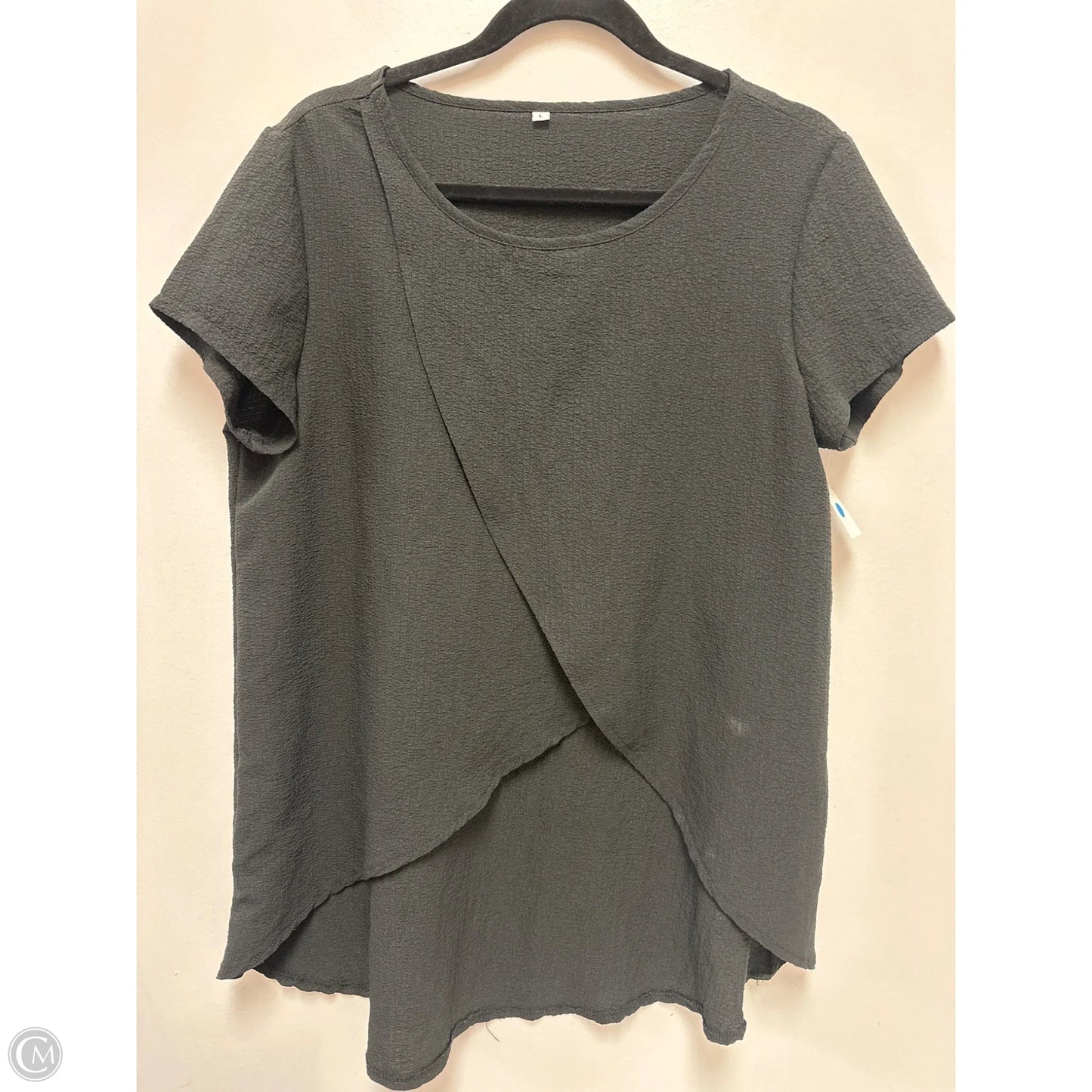 Top Short Sleeve By Clothes Mentor In Black, Size: L