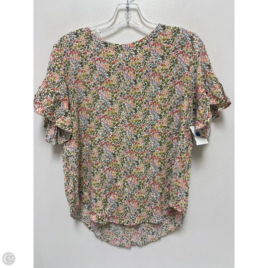 Top Short Sleeve By Loft In Green, Size: M