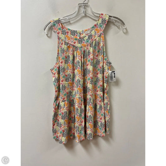 Top Sleeveless By Loft In Green, Size: M