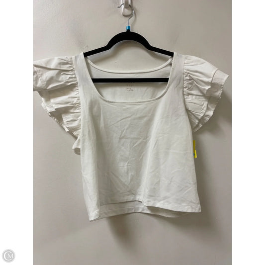 Top Short Sleeve By A New Day In White, Size: M