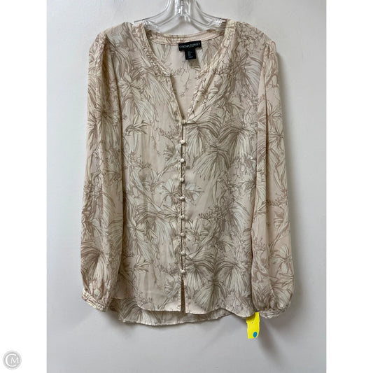 Top Long Sleeve By Cynthia Rowley In Cream, Size: L