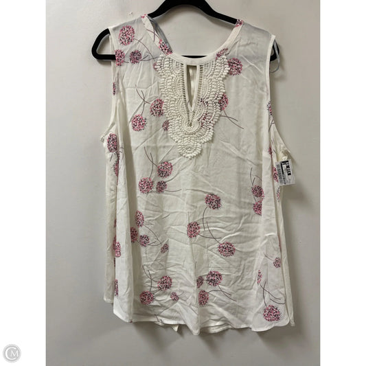 Top Sleeveless By Daniel Rainn In Cream, Size: 2x