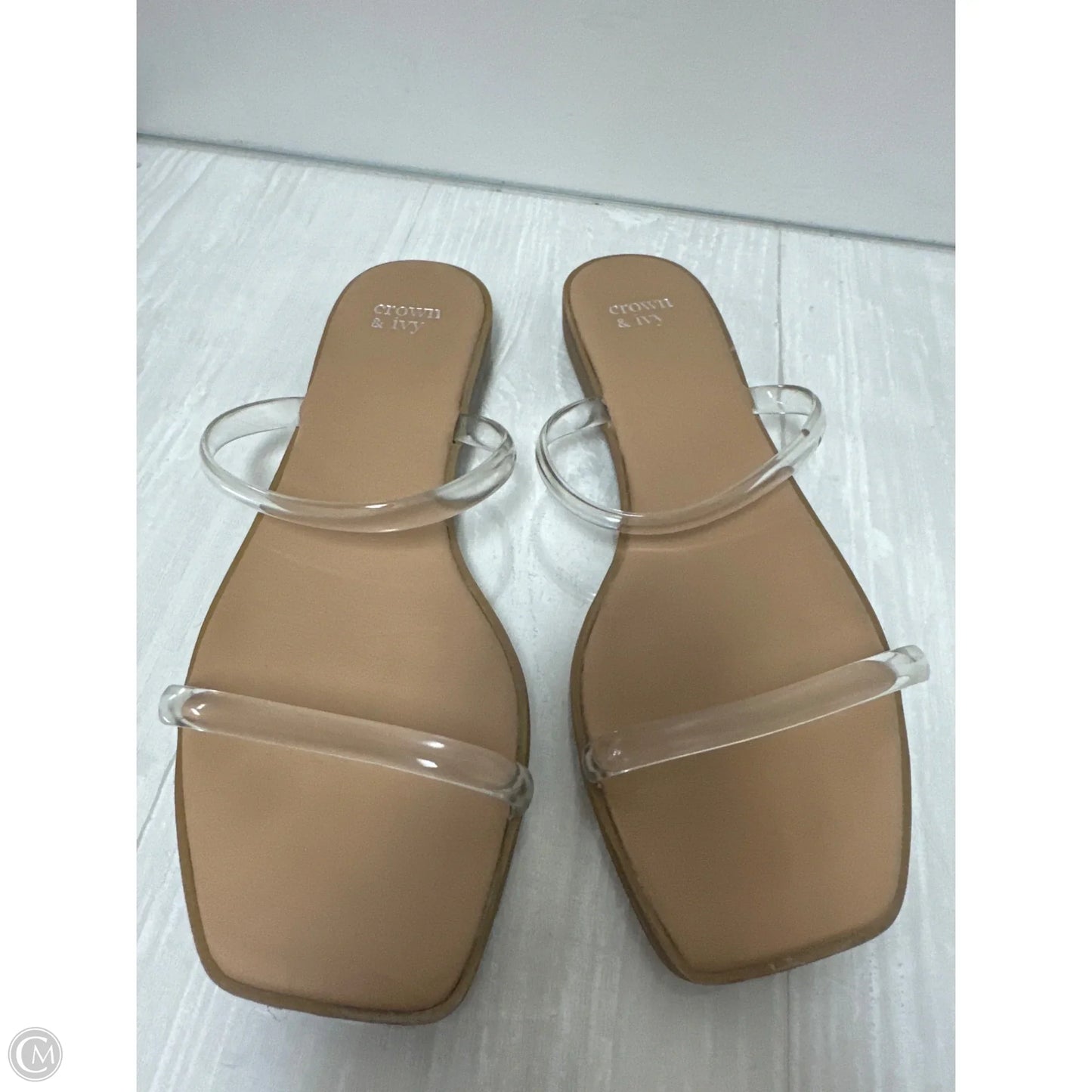 Sandals Flats By Crown And Ivy In Clear, Size: 9
