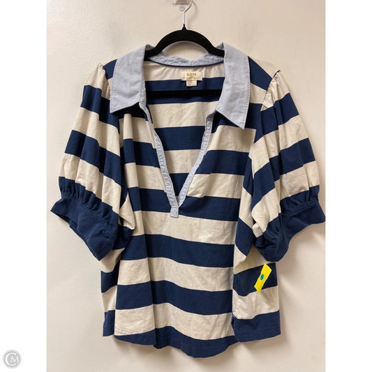 Top Short Sleeve By Maeve In Navy, Size: 3x