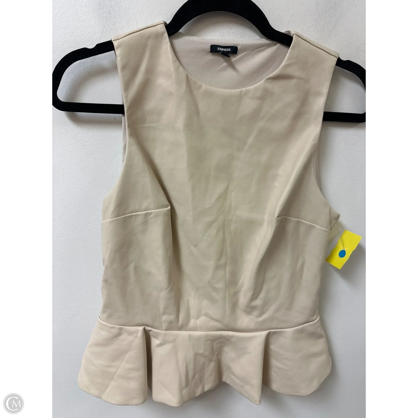 Top Sleeveless By Express In Cream, Size: S