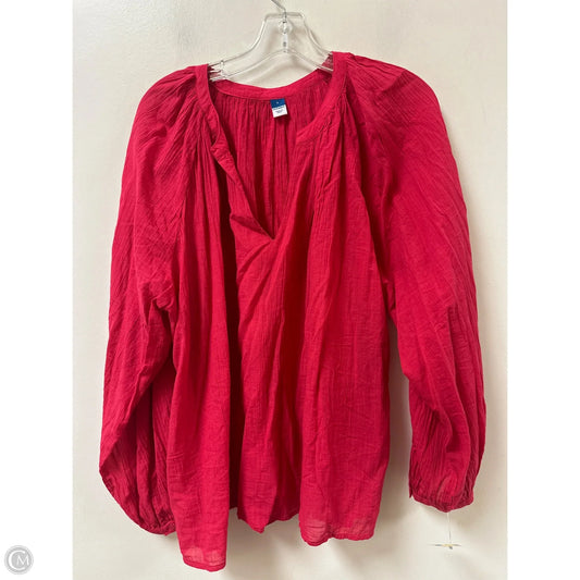 Top Long Sleeve By Old Navy In Pink, Size: L