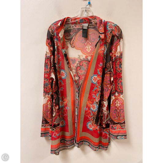 Top Long Sleeve By Chicos In Orange, Size: Xl