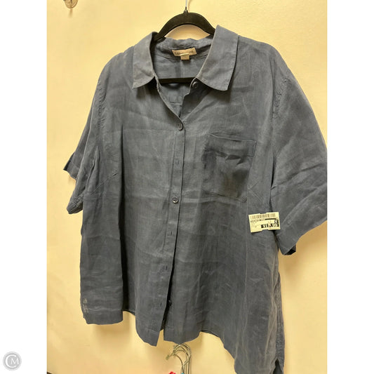 Top Short Sleeve By Coldwater Creek In Blue, Size: 2x