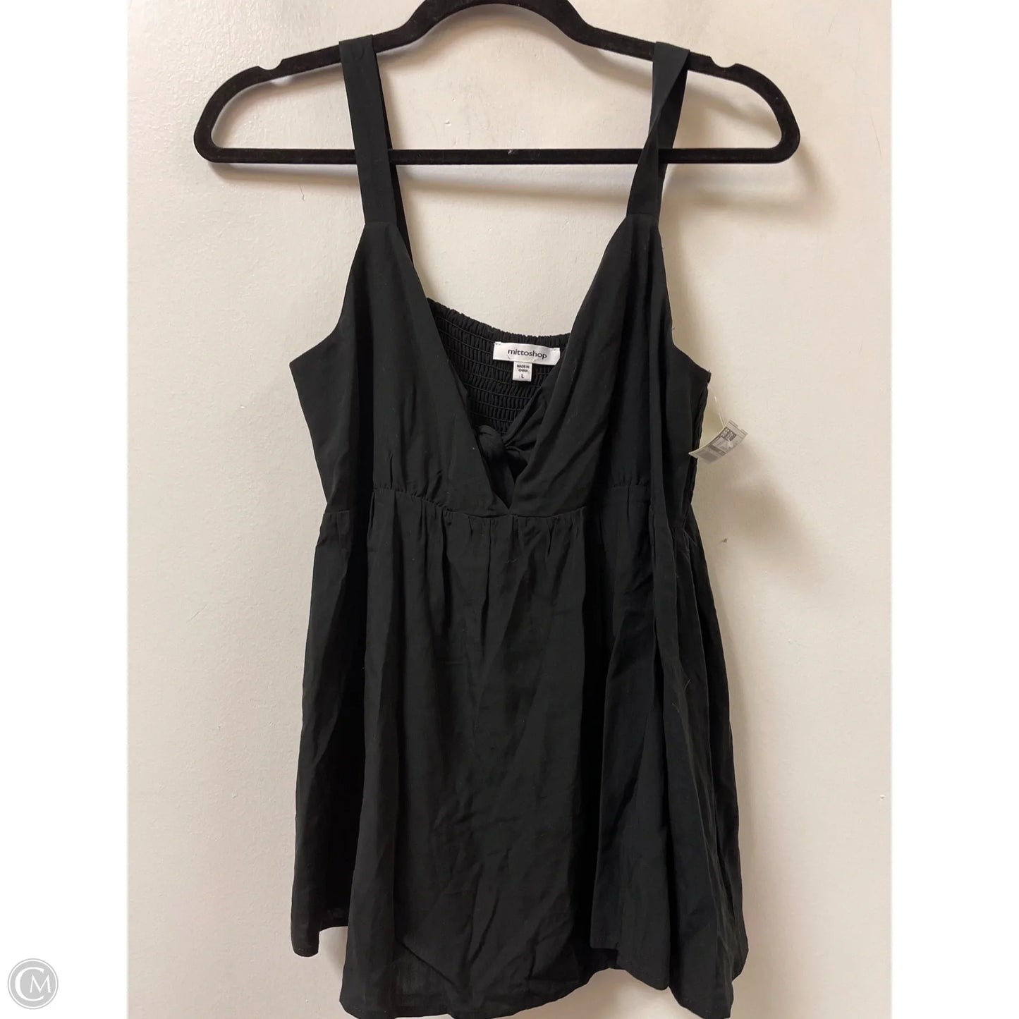 Top Sleeveless By Mittoshop In Black, Size: L
