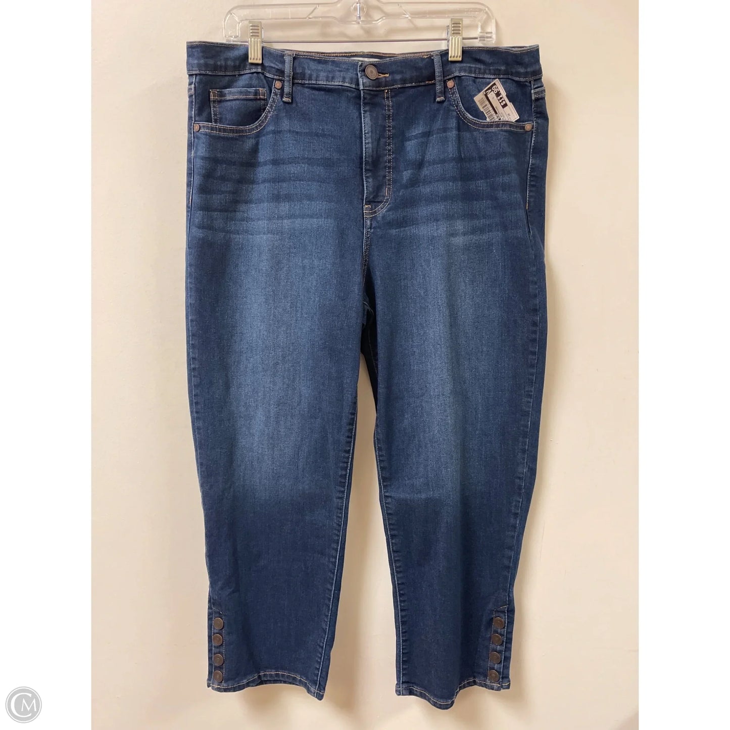 Jeans Boyfriend By Code Blue In Blue Denim, Size: 16