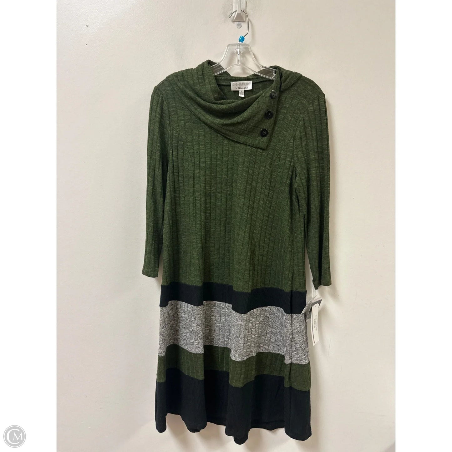 Dress Casual Midi By Signature By Robbie Bee In Green, Size: S