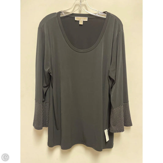 Top Long Sleeve By Michael By Michael Kors In Black, Size: 1x