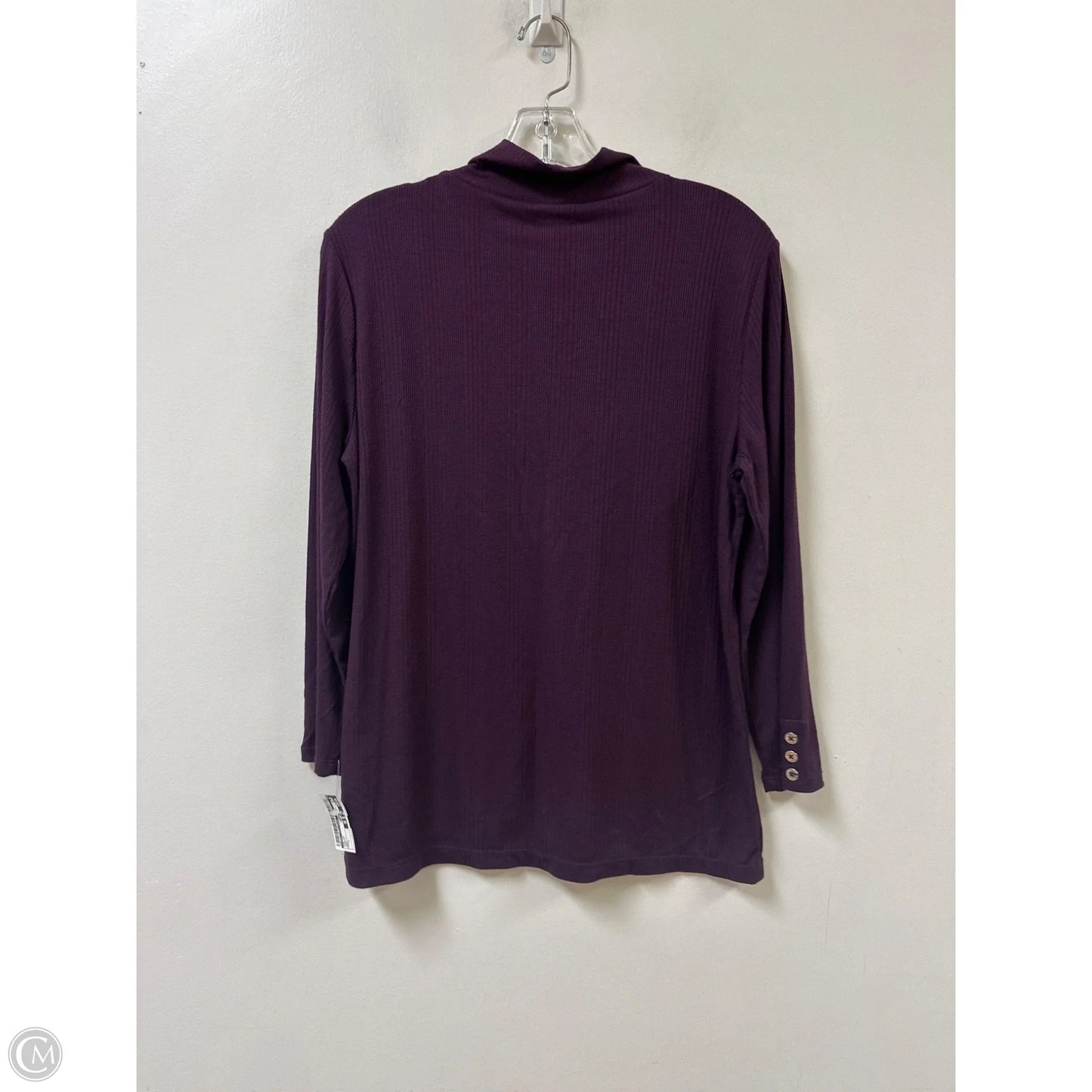 Top Long Sleeve By Tommy Hilfiger In Purple, Size: L