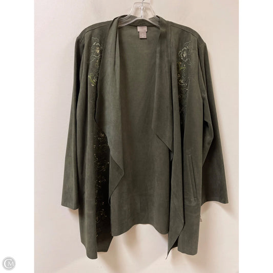 Jacket Other By Chicos In Green, Size: Xlp