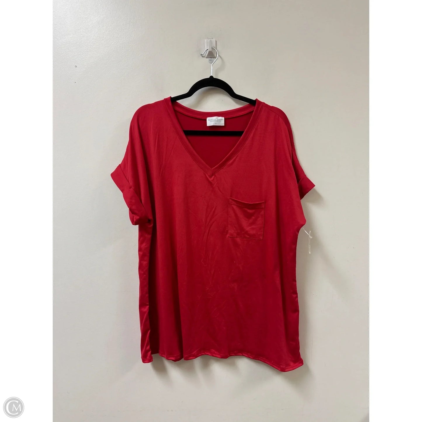Top Short Sleeve By Clothes Mentor In Red, Size: 3x