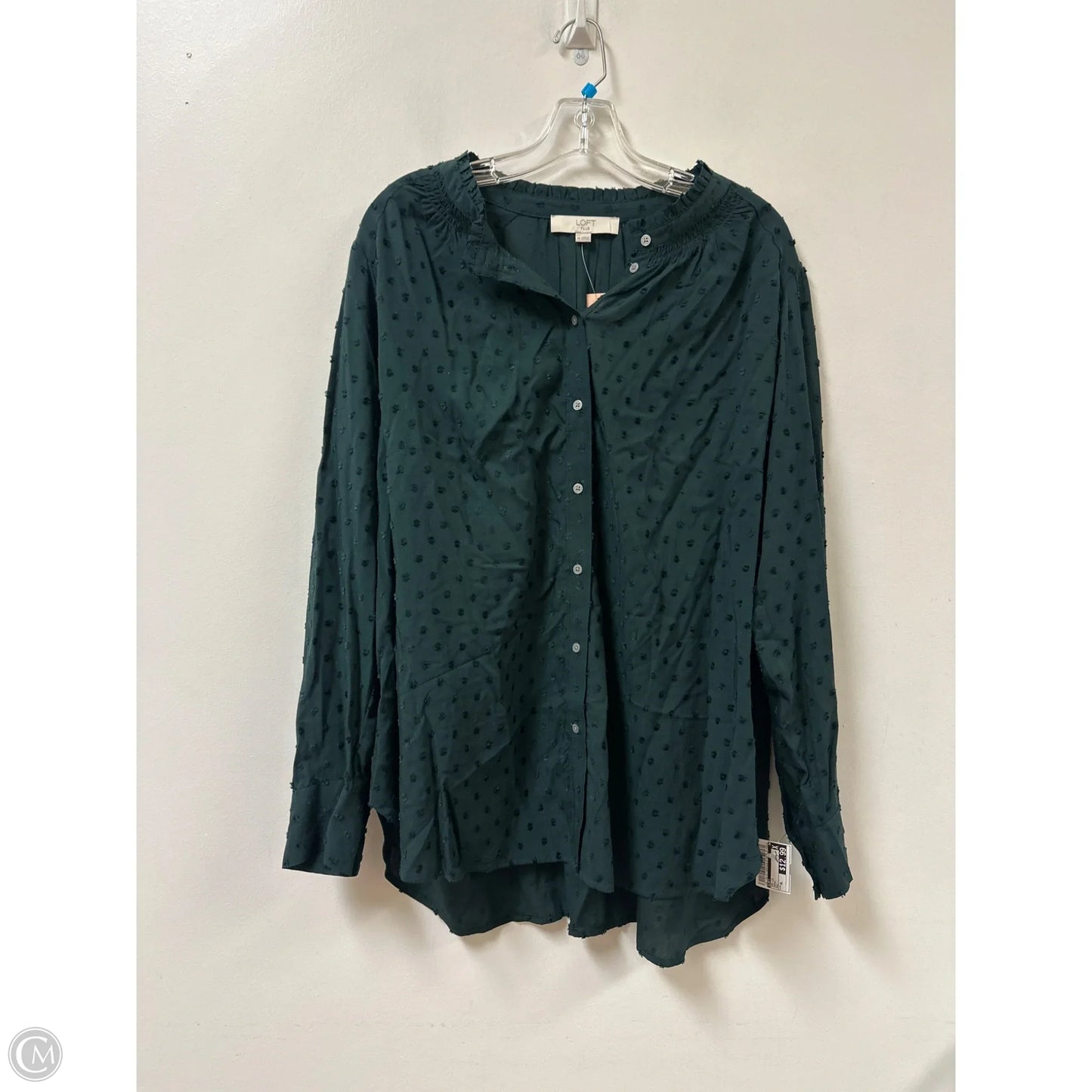Top Long Sleeve By Loft In Green, Size: Xl