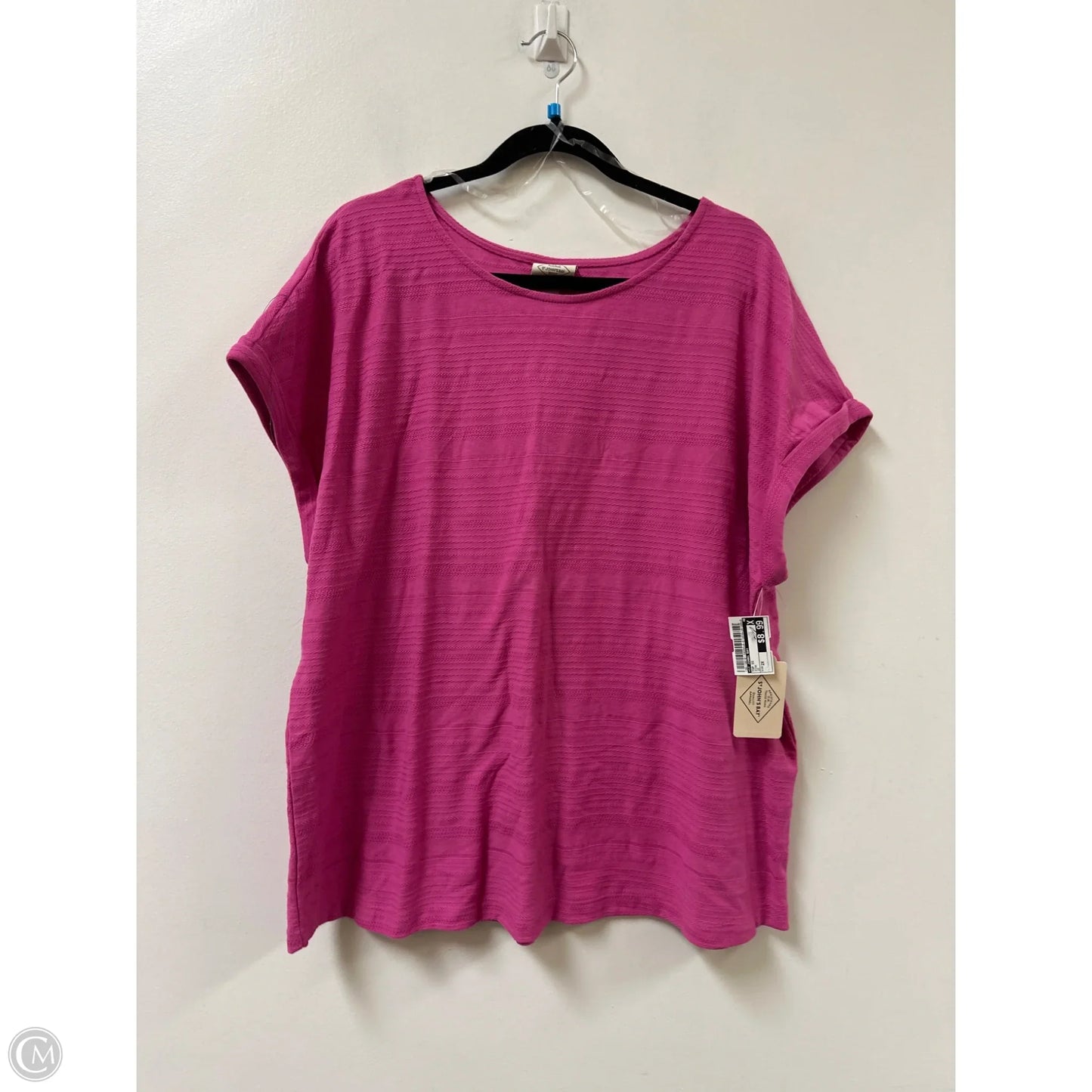 Top Short Sleeve By St Johns Bay In Pink, Size: 2x