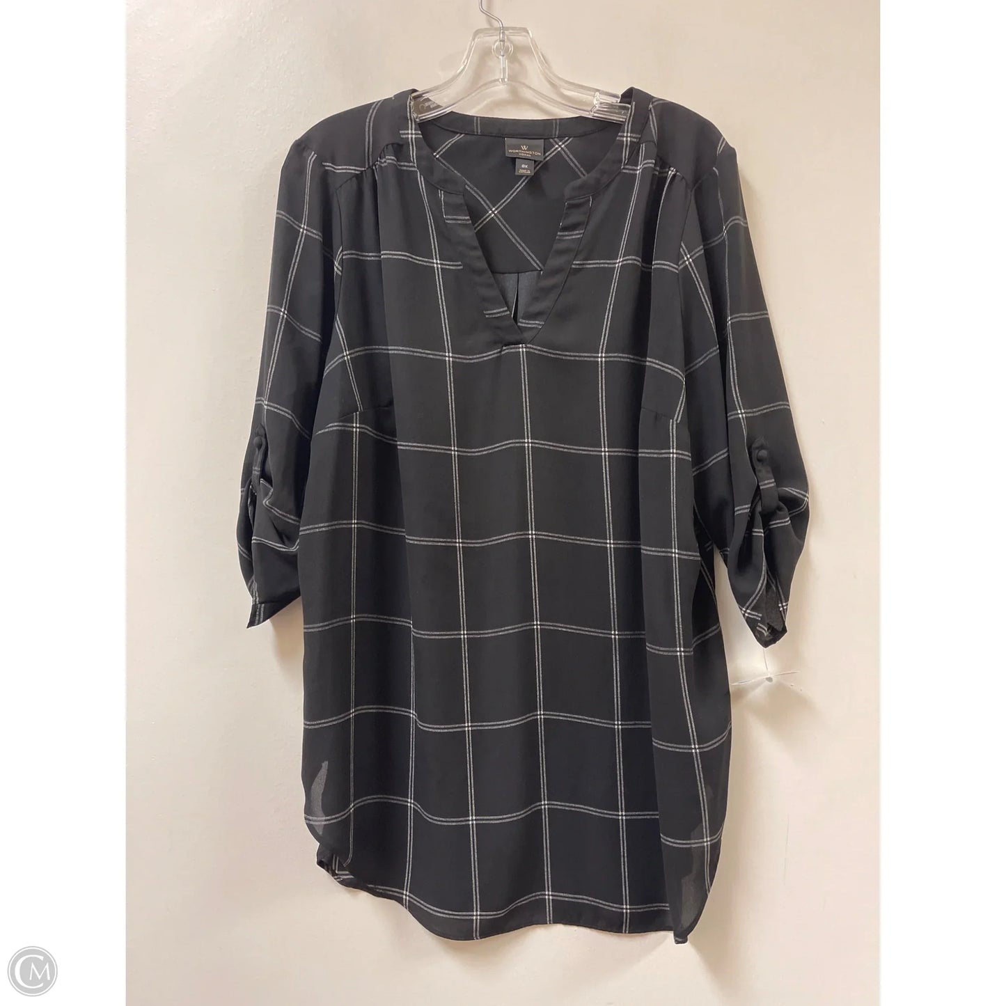Top Long Sleeve By Worthington In Black, Size: Xl