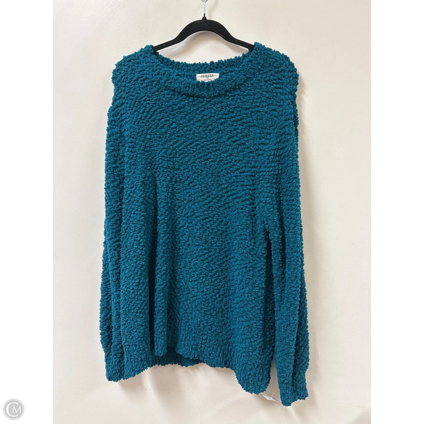 Sweater By Zenana In Teal, Size: 1x