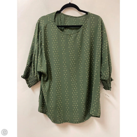 Top Short Sleeve By Shein In Green, Size: 2x