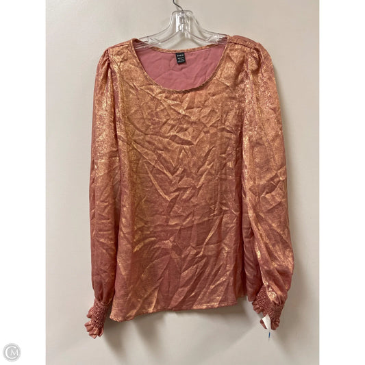 Top Long Sleeve By Shein In Pink, Size: Xl