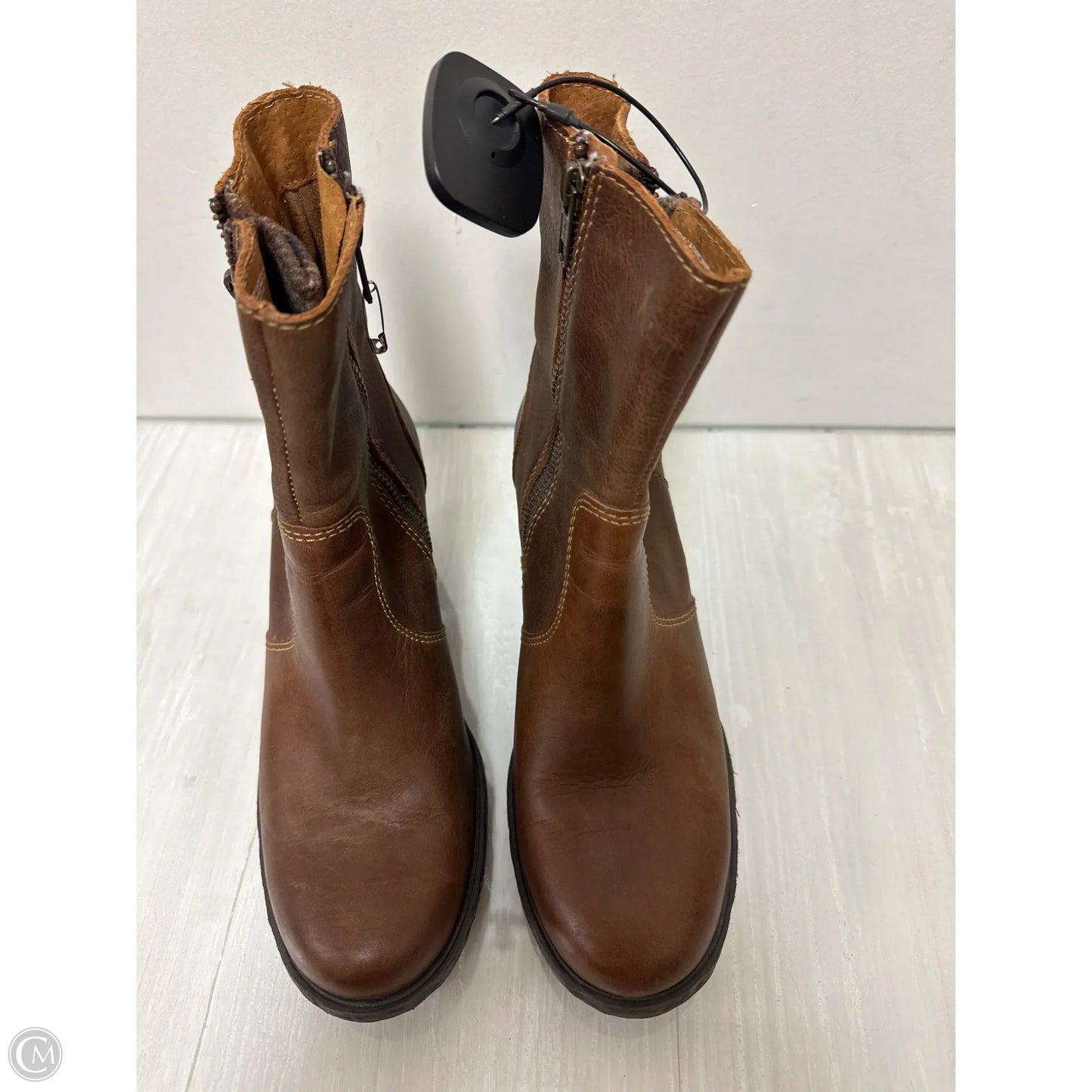 Boots Ankle Heels By Born In Brown, Size: 7