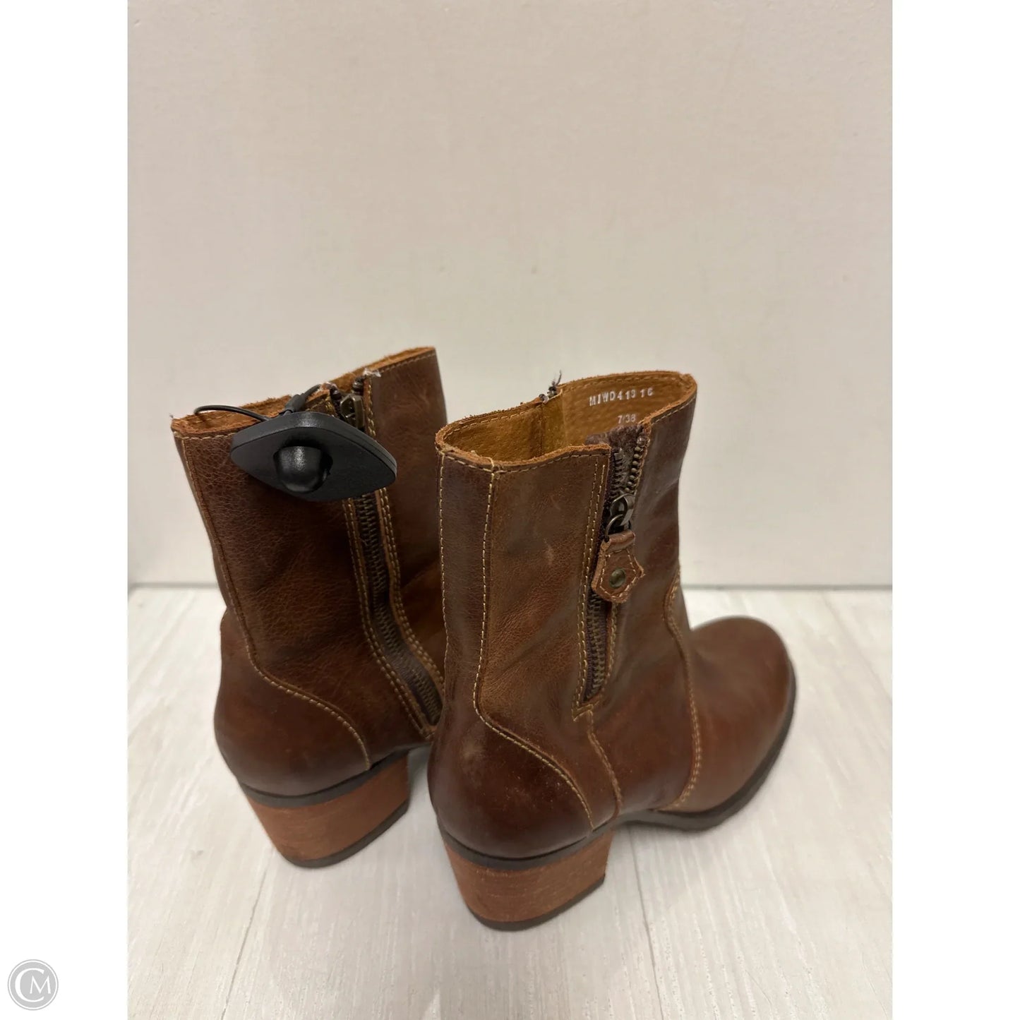 Boots Ankle Heels By Born In Brown, Size: 7