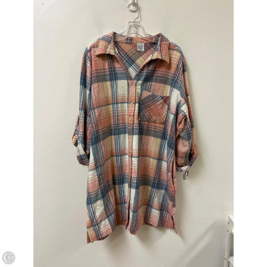 Jacket Shirt By Clothes Mentor In Multi-colored, Size: 2x