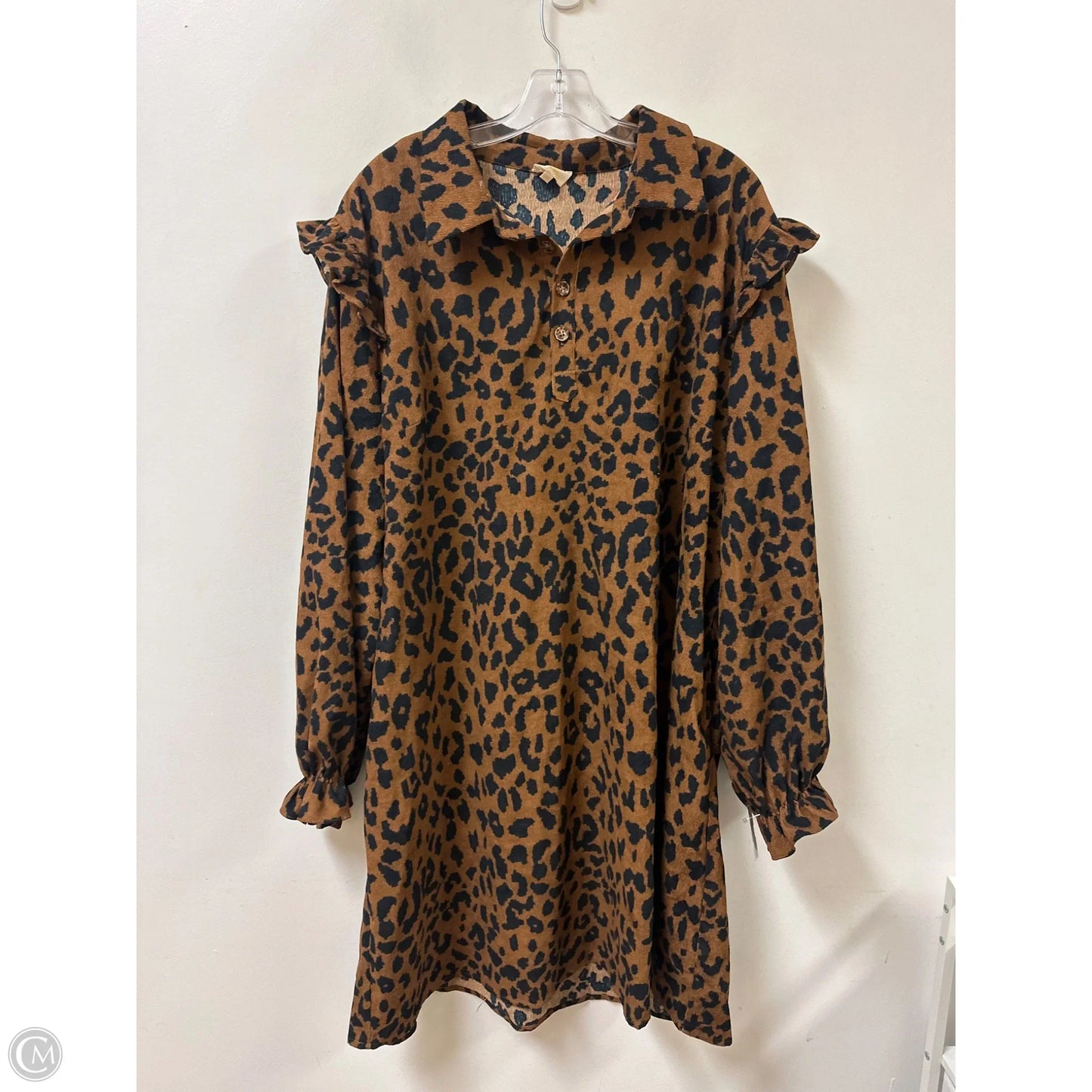 Dress Casual Short By Clothes Mentor In Animal Print, Size: 2x