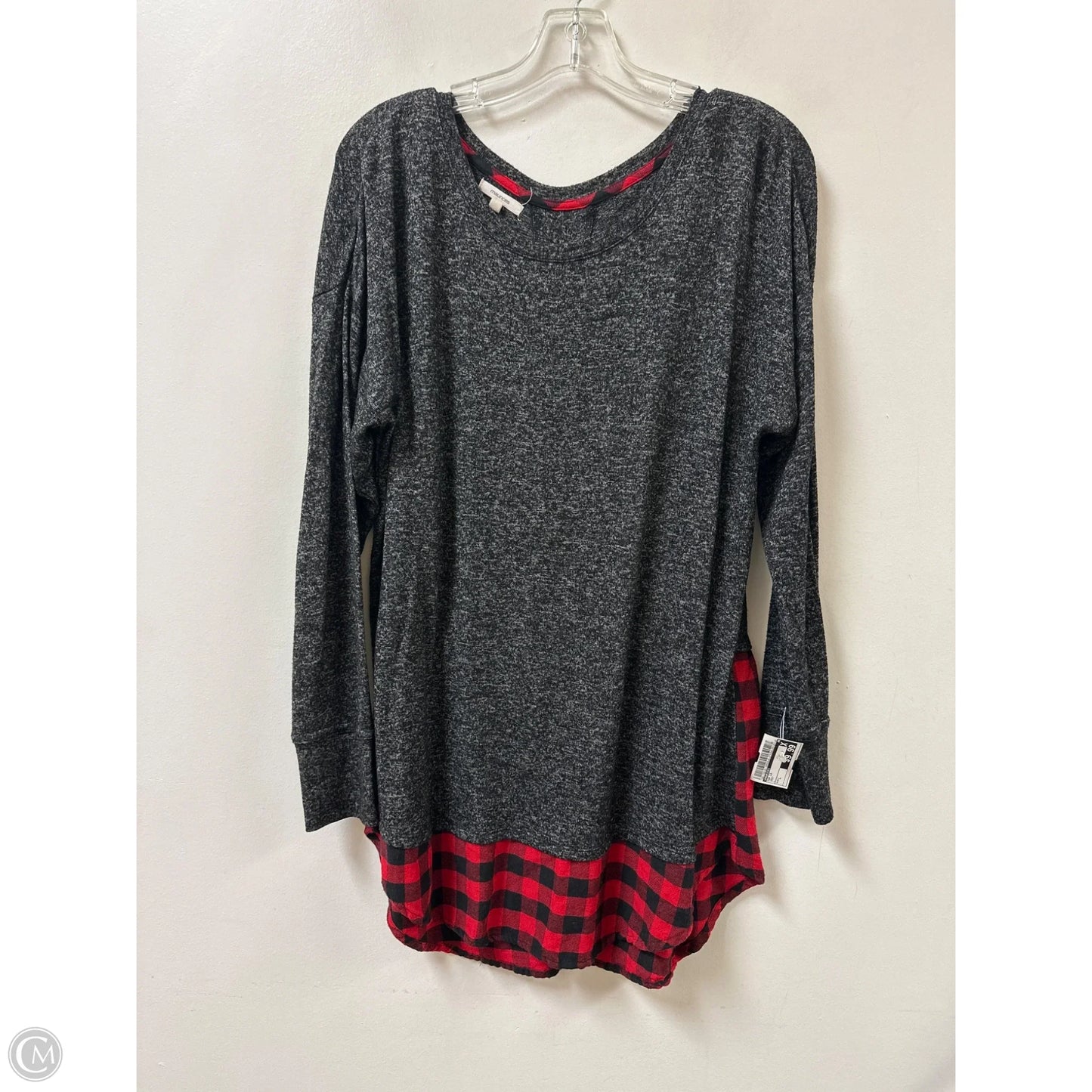 Top Long Sleeve By Maurices In Grey, Size: L