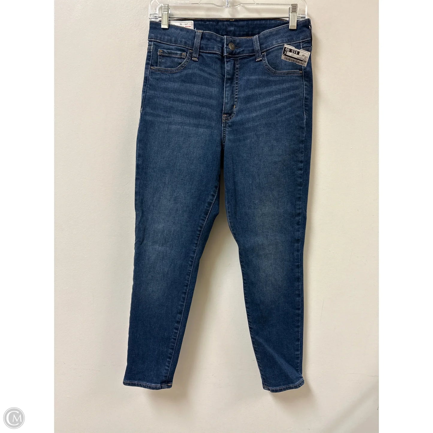 Jeans Skinny By Gap In Blue Denim, Size: 10p