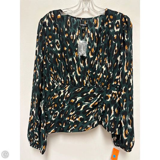 Top Long Sleeve By Express In Green, Size: Xl