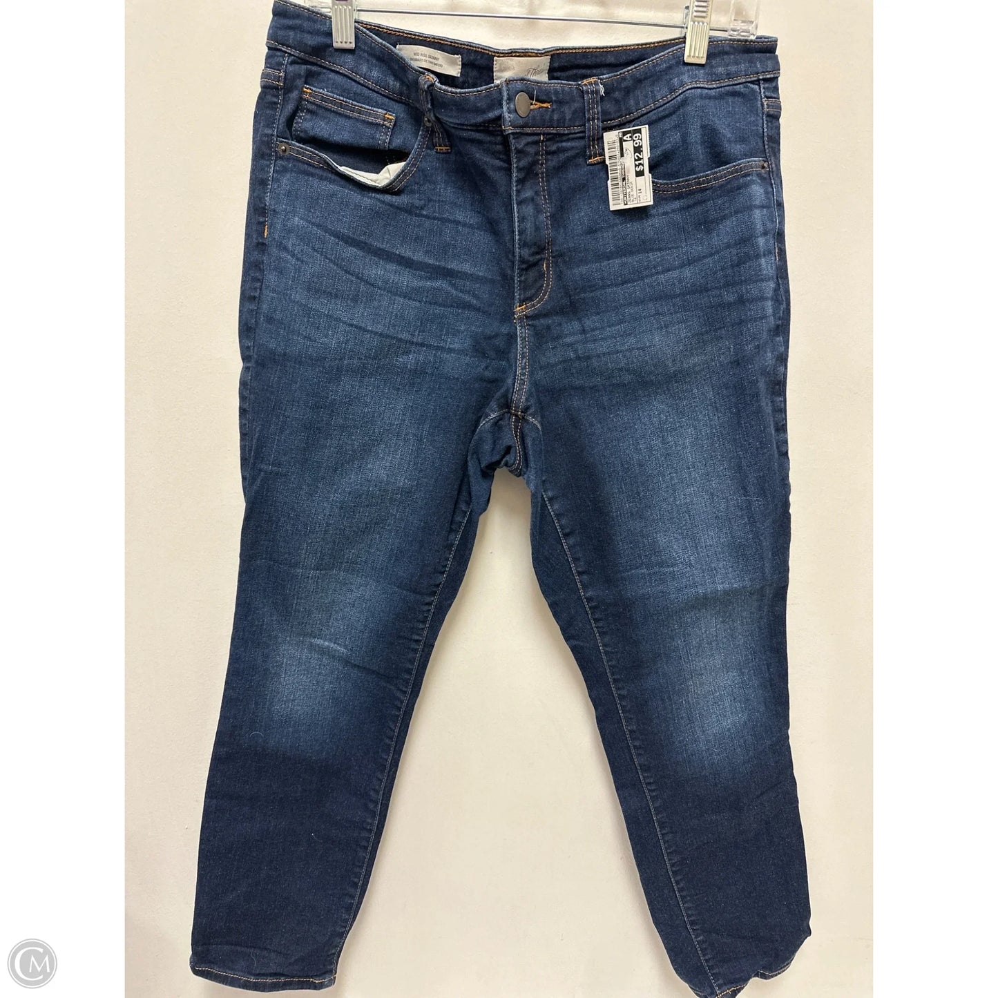 Jeans Skinny By Universal Thread In Blue Denim, Size: 14