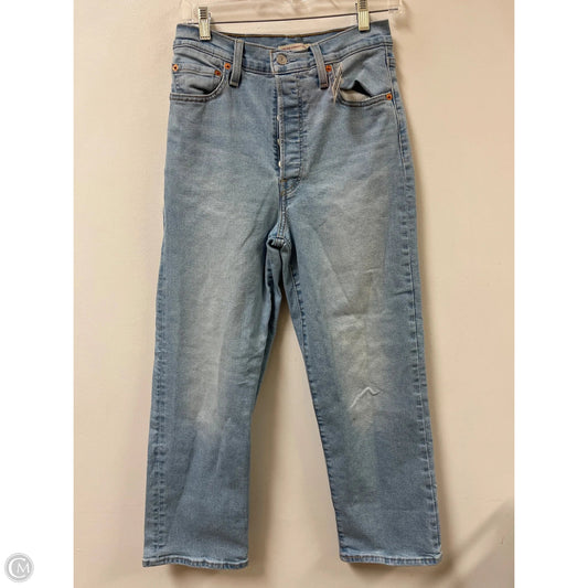 Jeans Straight By Levis In Blue Denim, Size: 8
