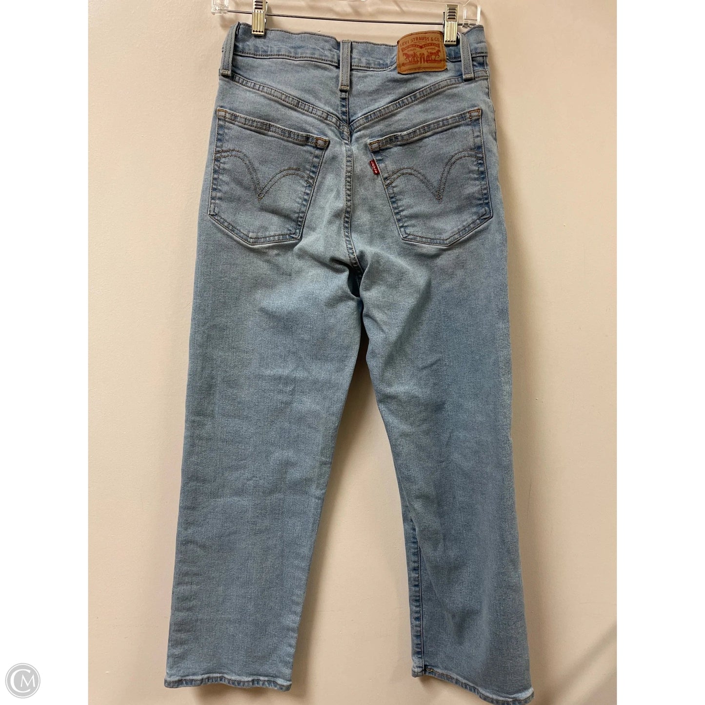 Jeans Straight By Levis In Blue Denim, Size: 8