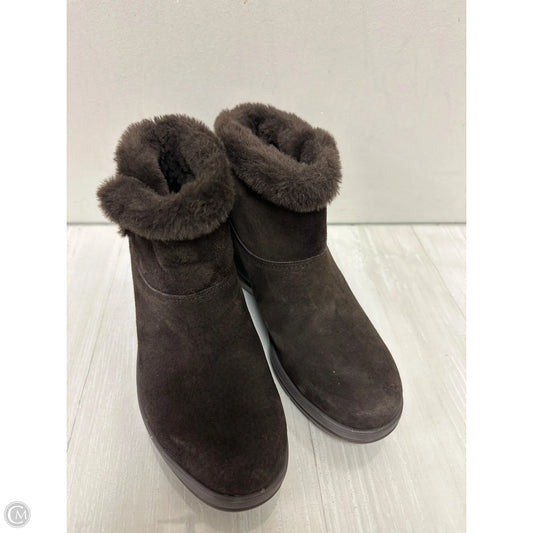 Boots Ankle Heels By Skechers In Brown, Size: 7