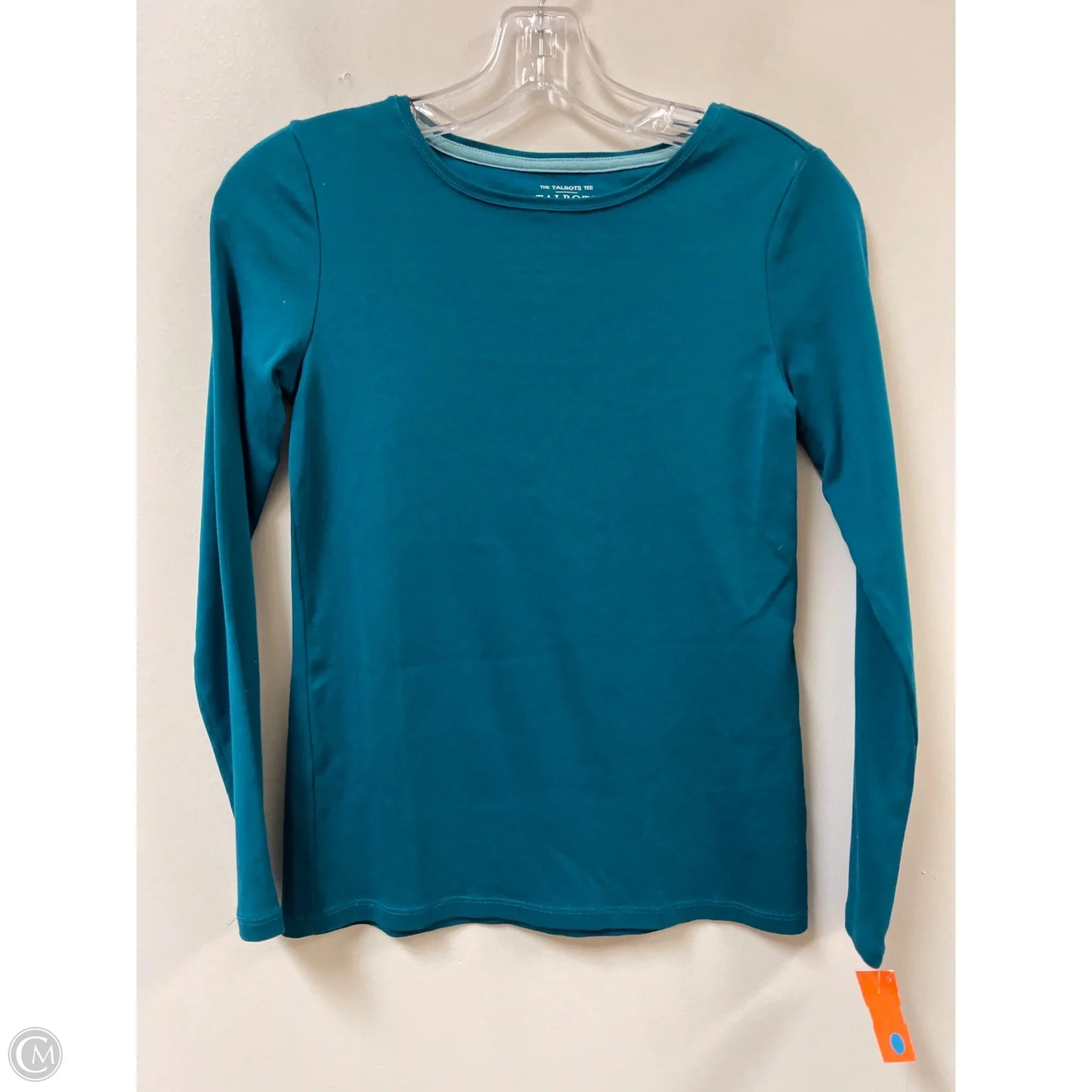 Top Long Sleeve Basic By Talbots In Teal, Size: Xs