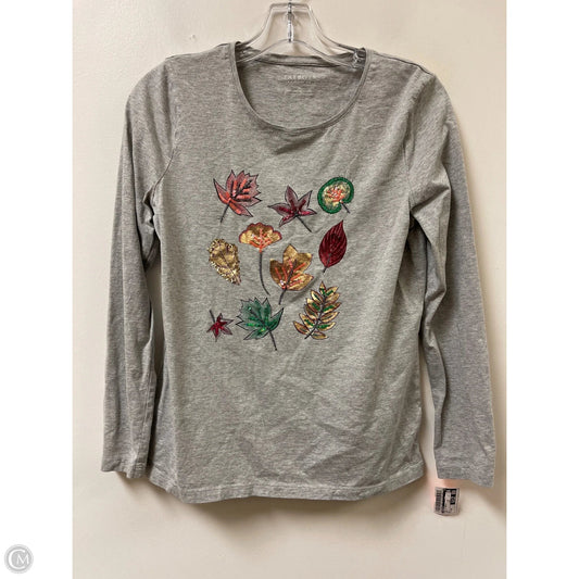 Top Long Sleeve Basic By Talbots In Grey, Size: Sp