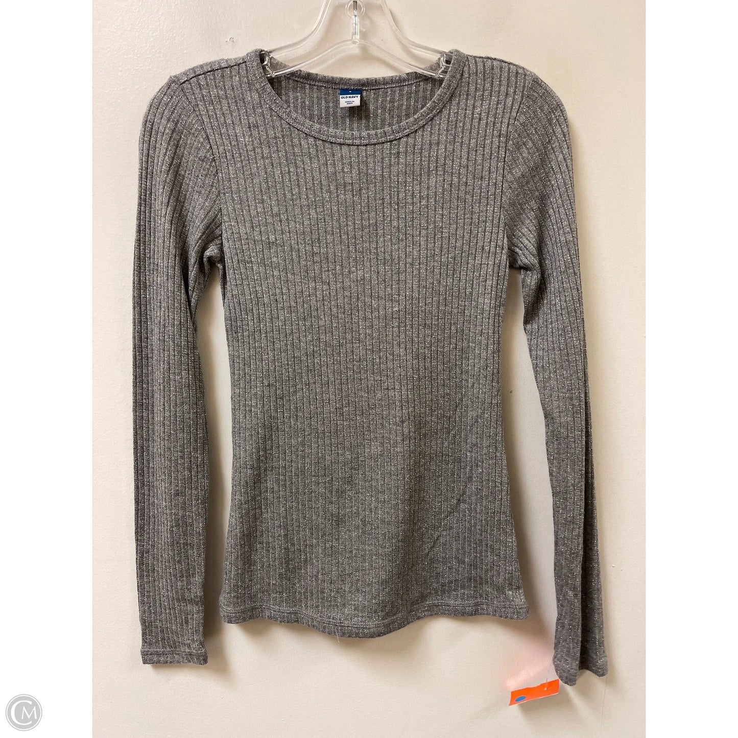 Top Long Sleeve Basic By Old Navy In Grey, Size: S