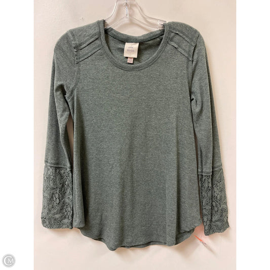 Top Long Sleeve By Knox Rose In Green, Size: Xs