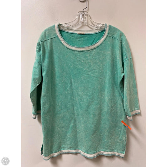 Top Long Sleeve By Hem & Thread In Green, Size: S