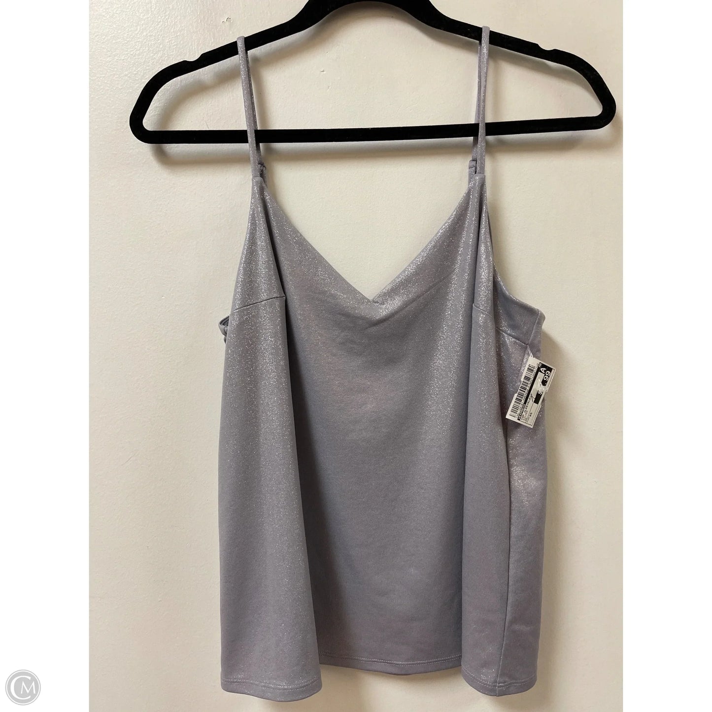 Top Sleeveless By Express In Silver, Size: Xs