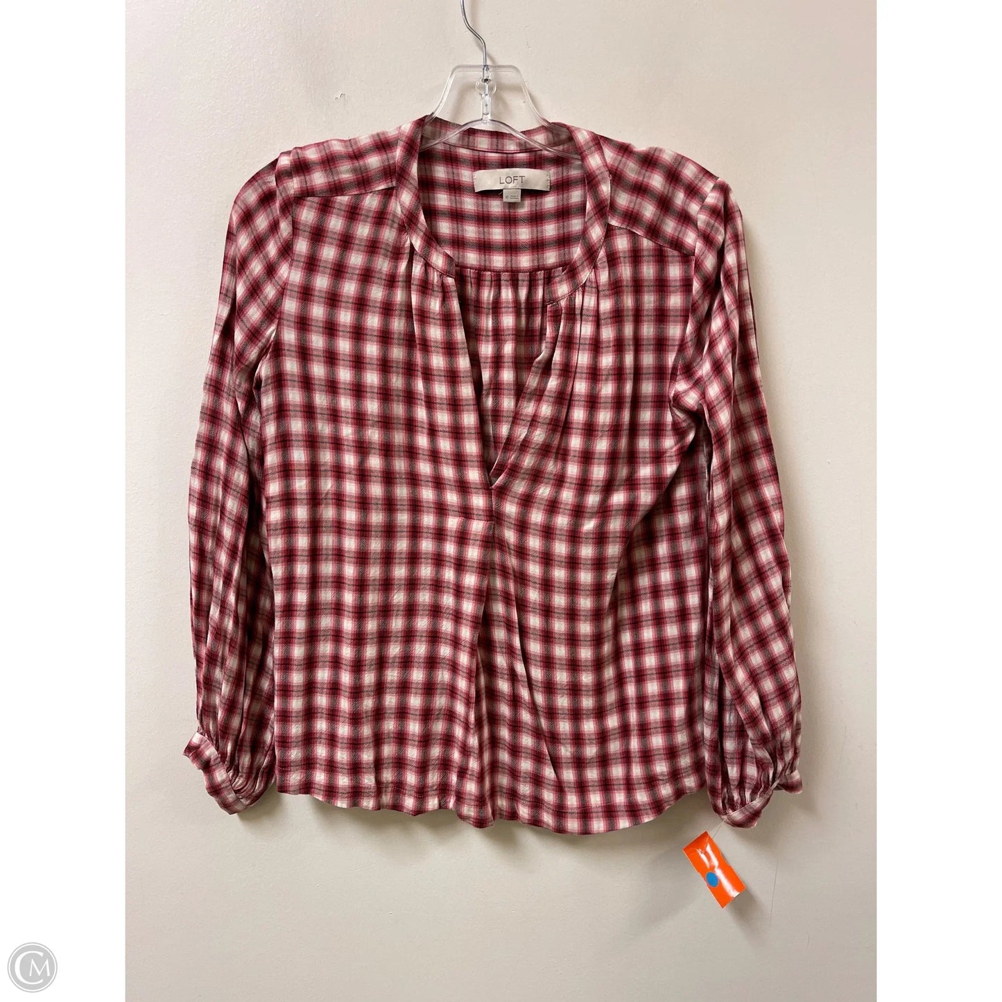 Top Long Sleeve By Loft In Red, Size: S