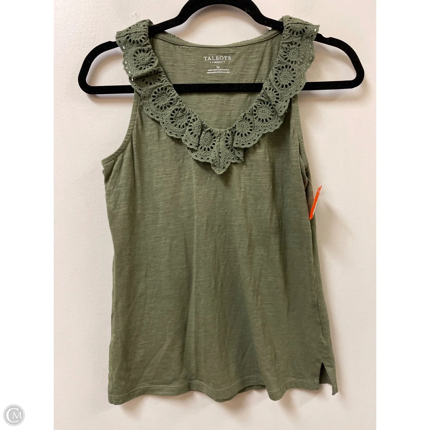 Top Sleeveless By Talbots In Green, Size: S