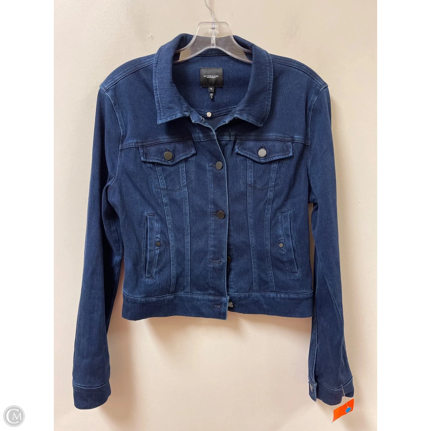 Jacket Denim By Liverpool In Blue Denim, Size: M
