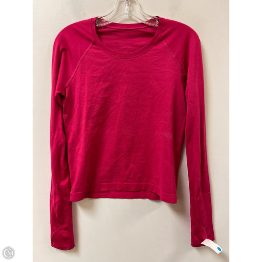 Athletic Top Long Sleeve Crewneck By Lululemon In Pink, Size: 8